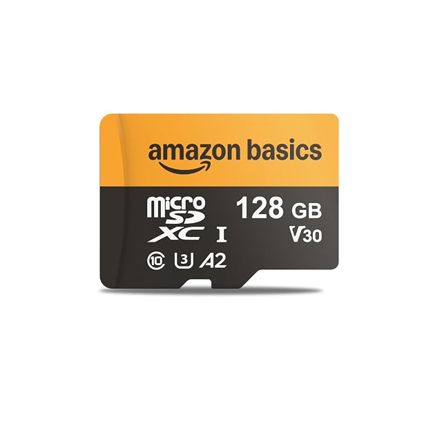 Scheda microSDXC da 128 GB Amazon Basics con adattatore