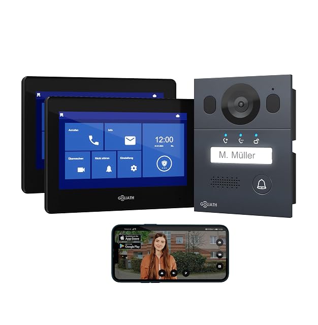 Videocitofono Goliath a due fili con due monitor interni