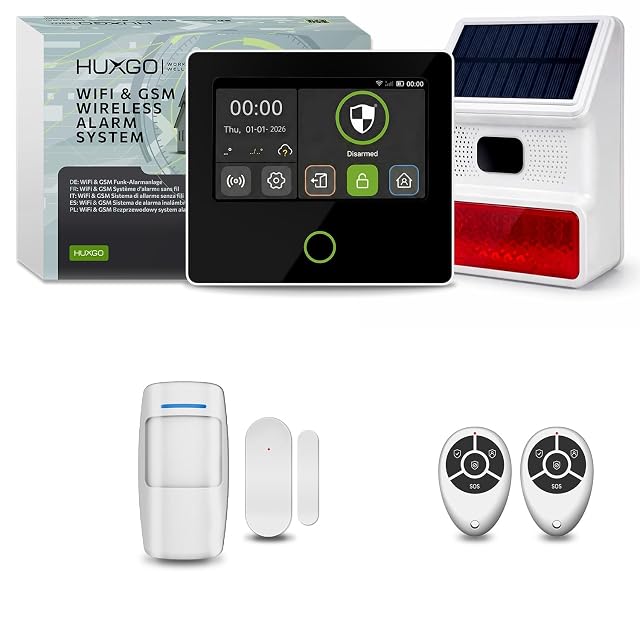 Kit d’allarme HUXGO HXA502 con sirena solare