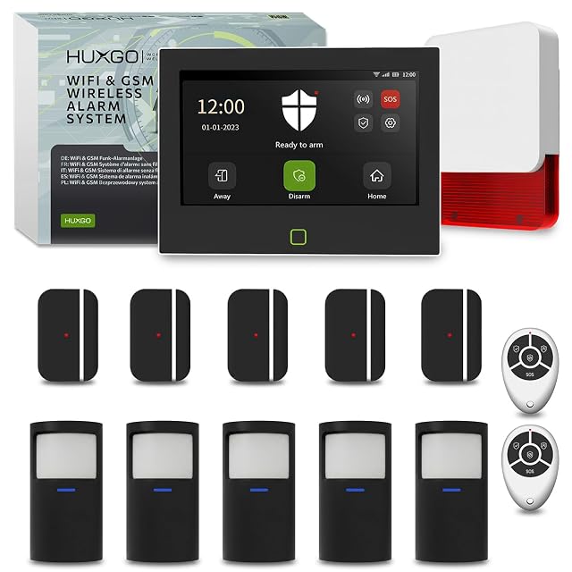 Kit d’allarme HUXGO HXA700 con centrale da sette pollici