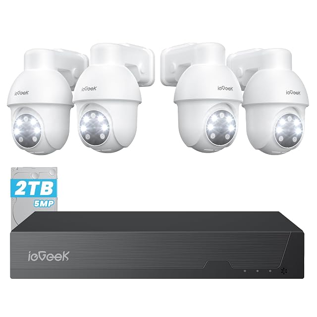 Kit PoE ieGeek IE92 con quattro telecamere motorizzate