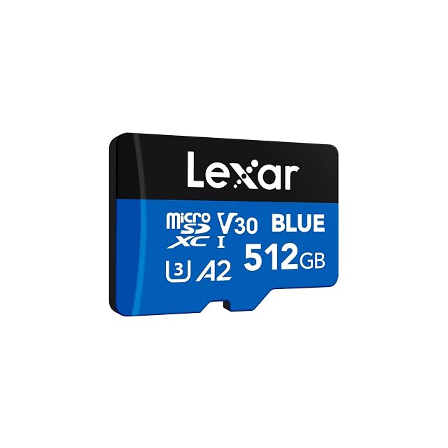 Scheda di memoria microSDXC Lexar Blue da 512 GB per telecamere di sicurezza