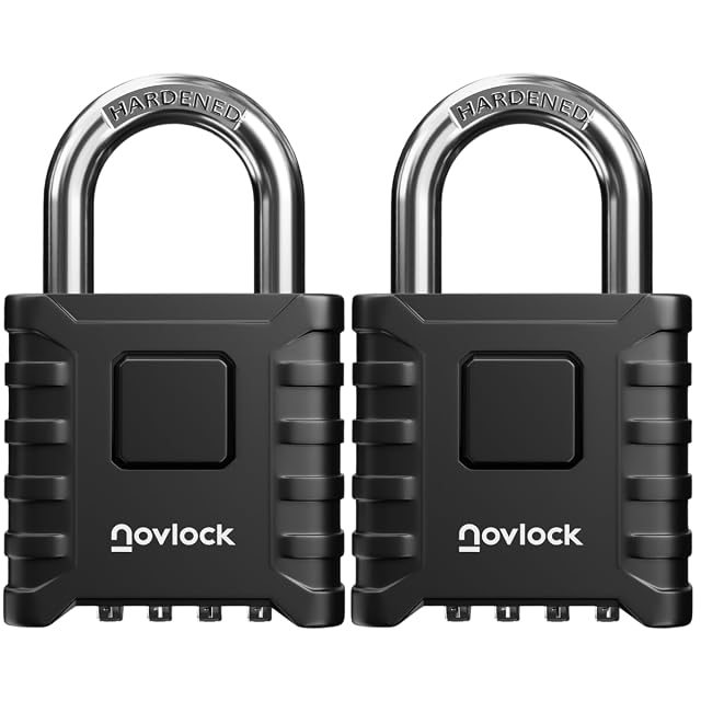Lucchetto a combinazione NovLock resistente alle intemperie con arco da 8 mm