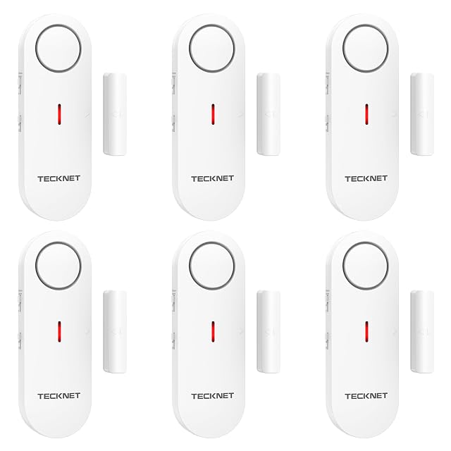 Allarmi per porte e finestre TECKNET TK-WA801, confezione da 6